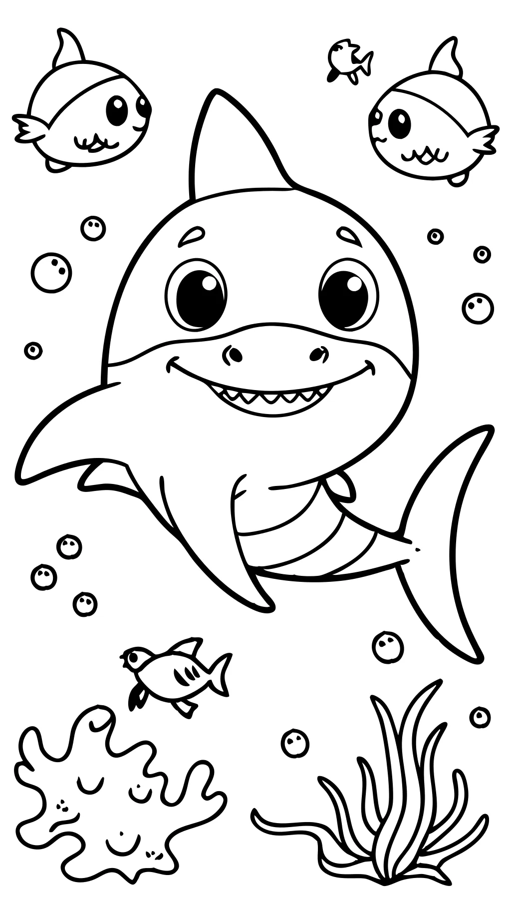 coloriages de requin bébé